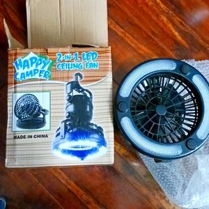 New Camping Fan for Tent, AGPtek 2-in-1 18 LED Camping Lantern w Ceiling Fan